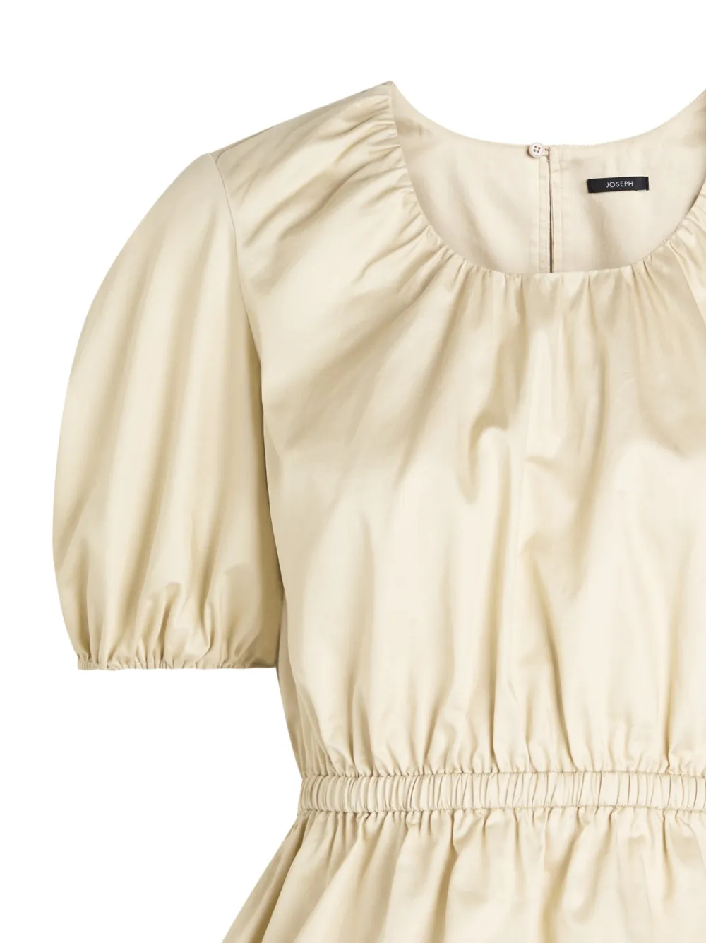 JOSEPH Merlin peplum blouse met gesmockt detail - Beige