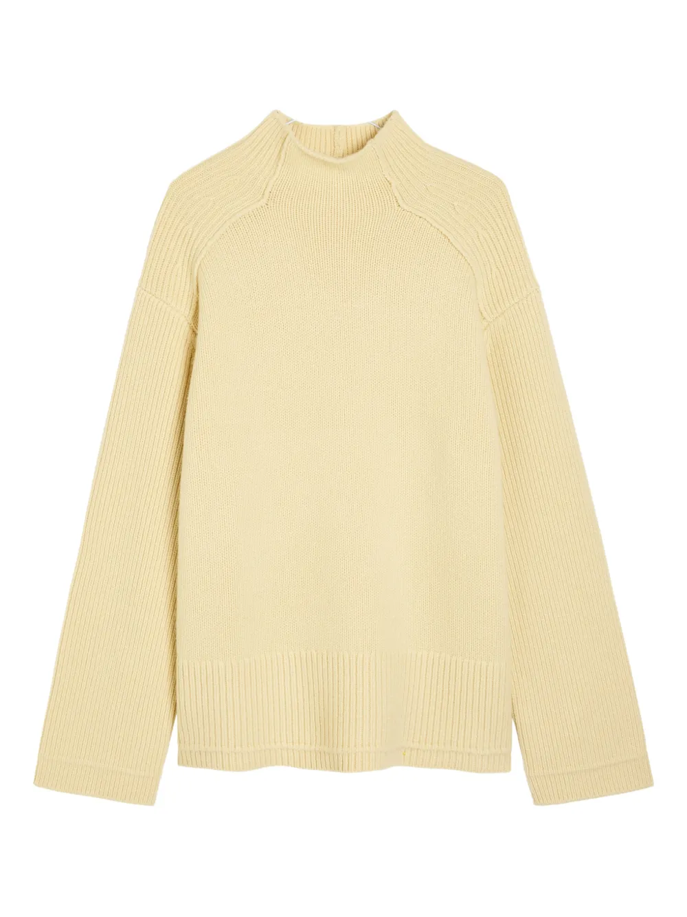 Maria McManus ribbed funnel-neck sweater - Yellow