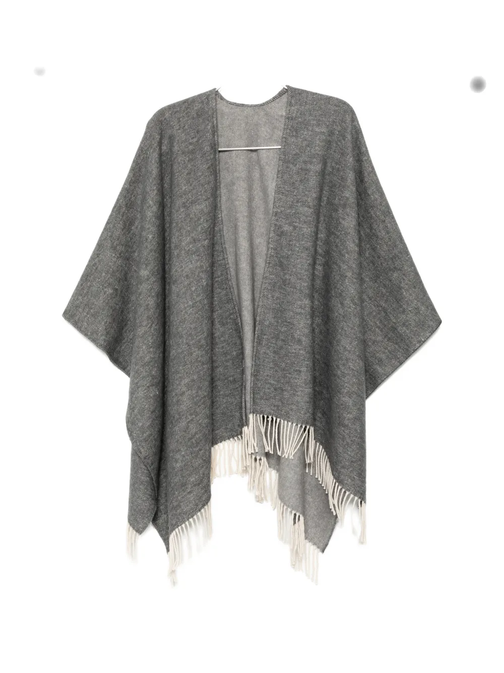 Eileen Fisher fringed poncho - Grey