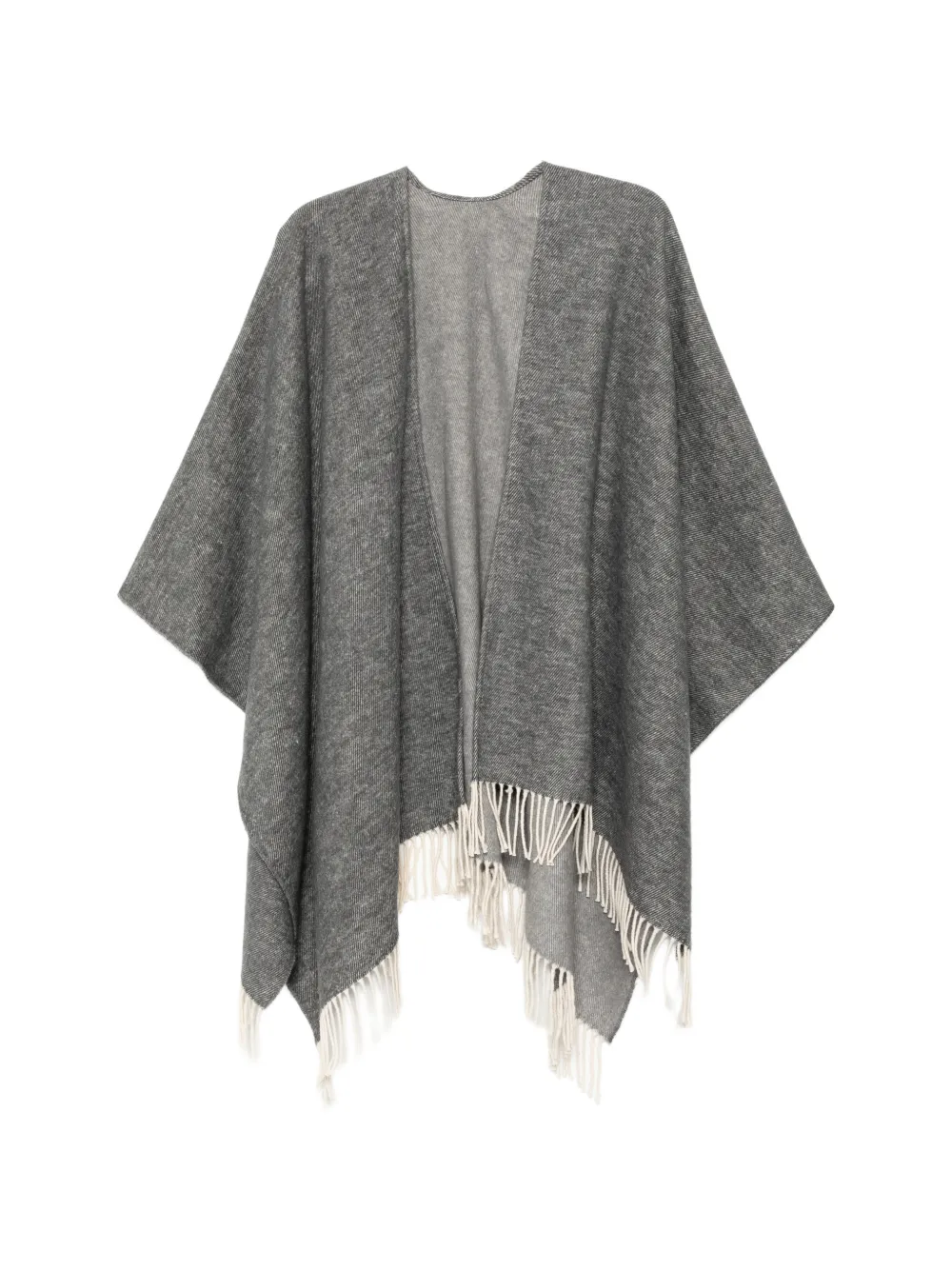 Eileen Fisher Poncho con frange - Grigio