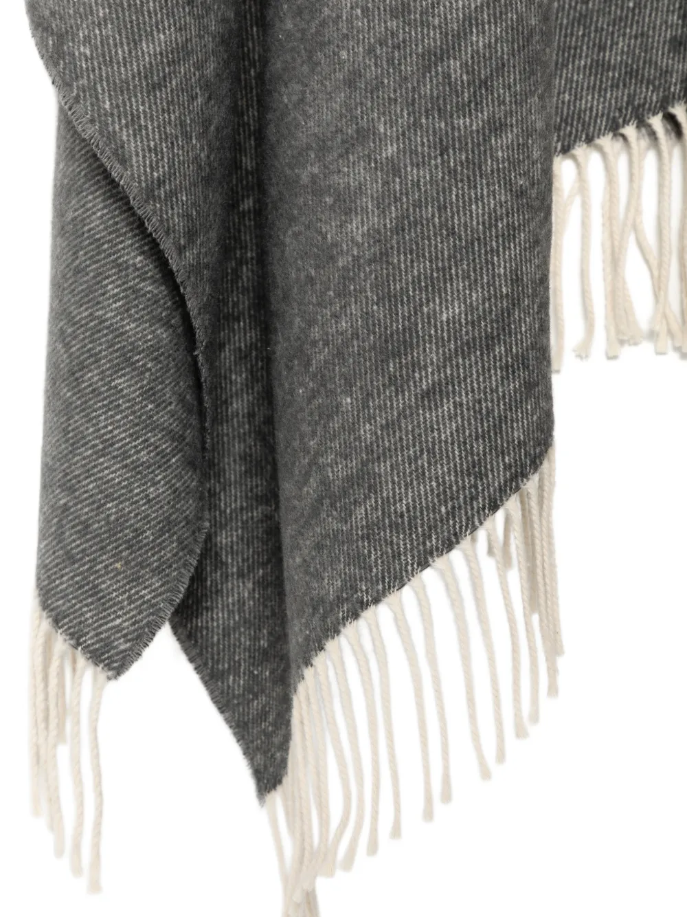 Eileen Fisher Poncho met franje Grijs