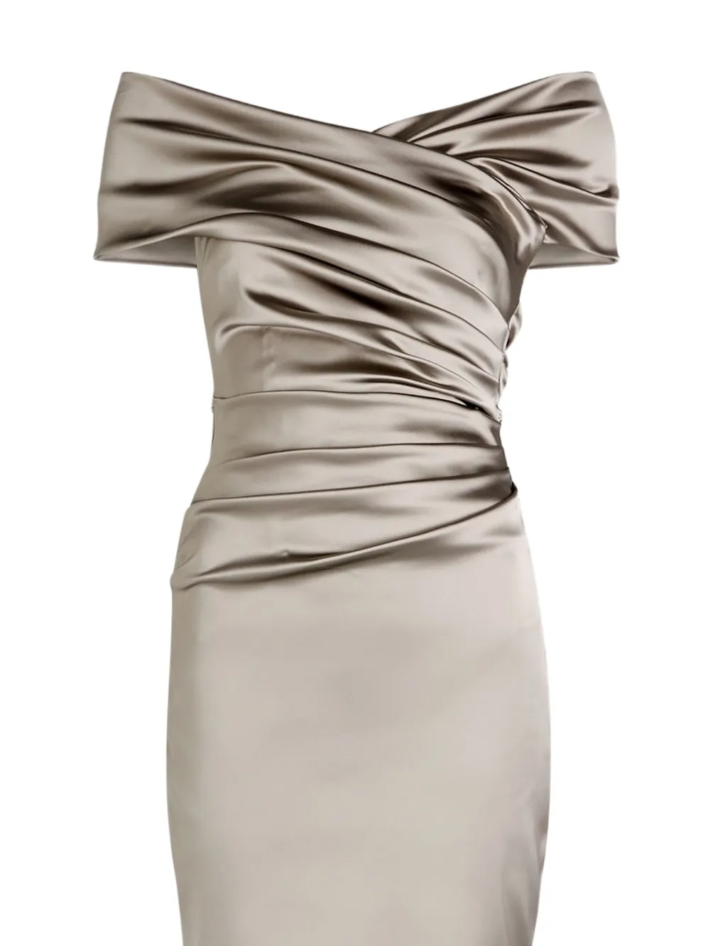 Talbot Runhof Off-shoulder jurk - Beige