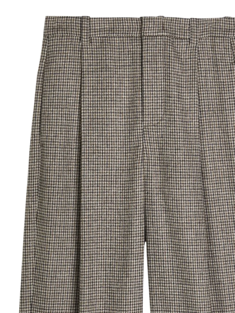 Vince Geweven straight broek met pied-de-poule print - Bruin