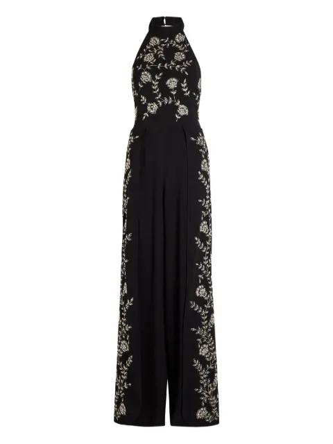 alice + olivia floral-embroidered jumpsuit