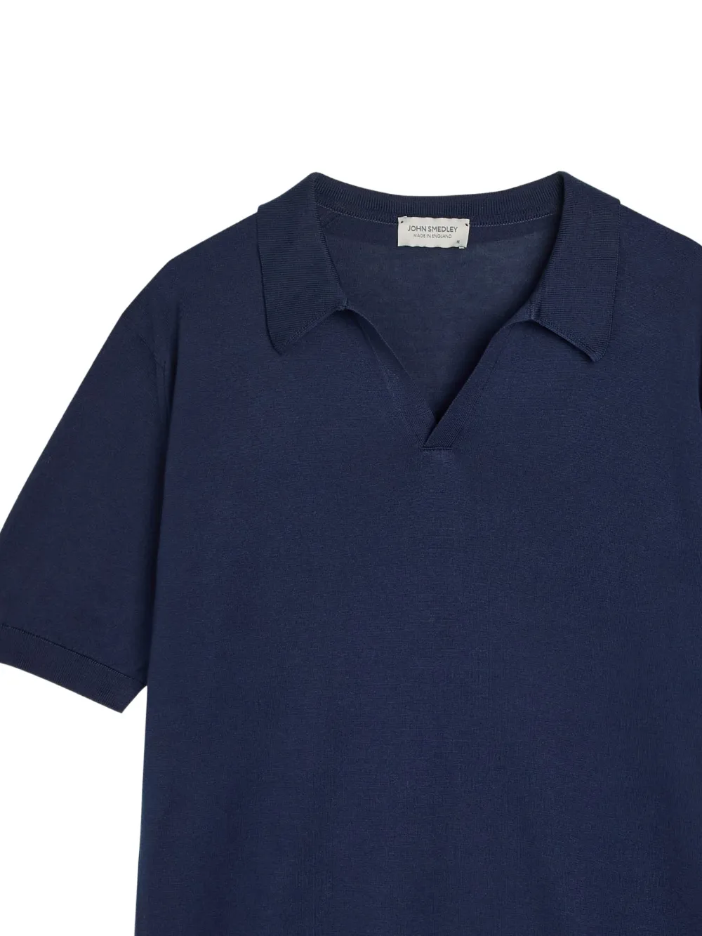 John Smedley Noah T-shirt met korte mouwen en V-hals - Blauw