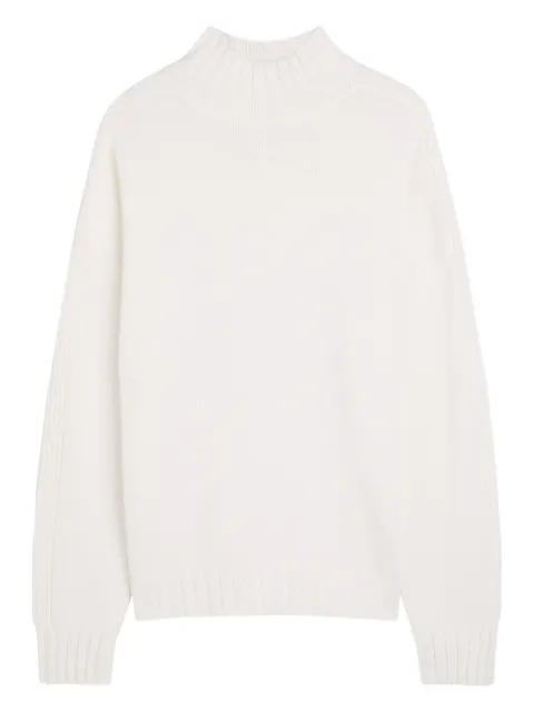 Allude ribbed funnel-neck sweater