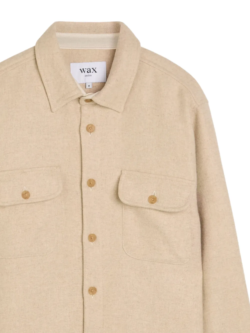 Wax London Overhemd met zak met knoop - Beige