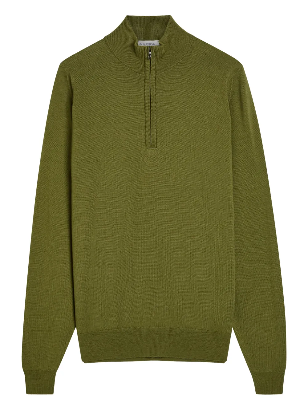 John Smedley zip-collar sweater - Grün