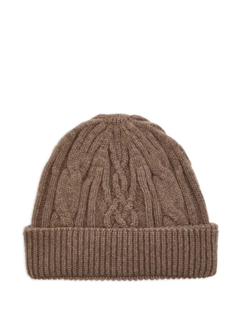John Smedley cable-knit beanie hat