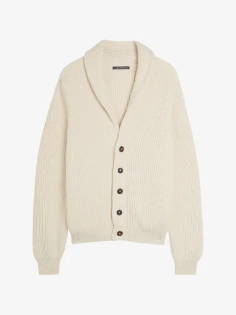 Begg x Co button ribbed cardigan