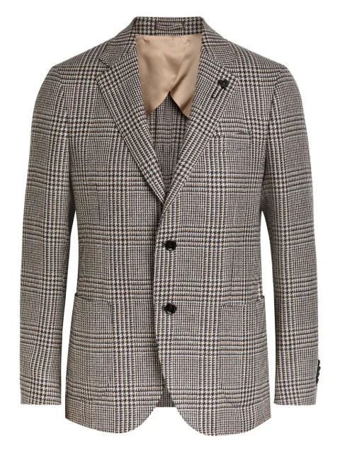 Lardini blazer con motivo pied de poule