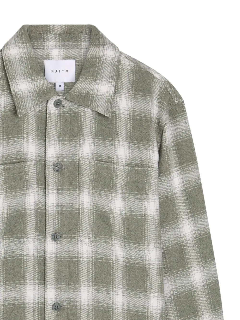 RAITH Geruit overhemd met borstzak - Groen