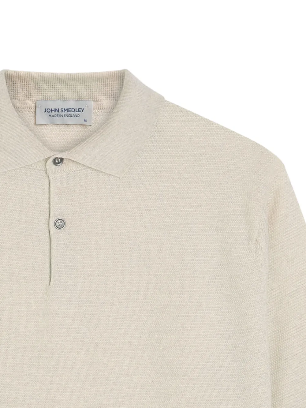 John Smedley Singular gebreid poloshirt - Grijs