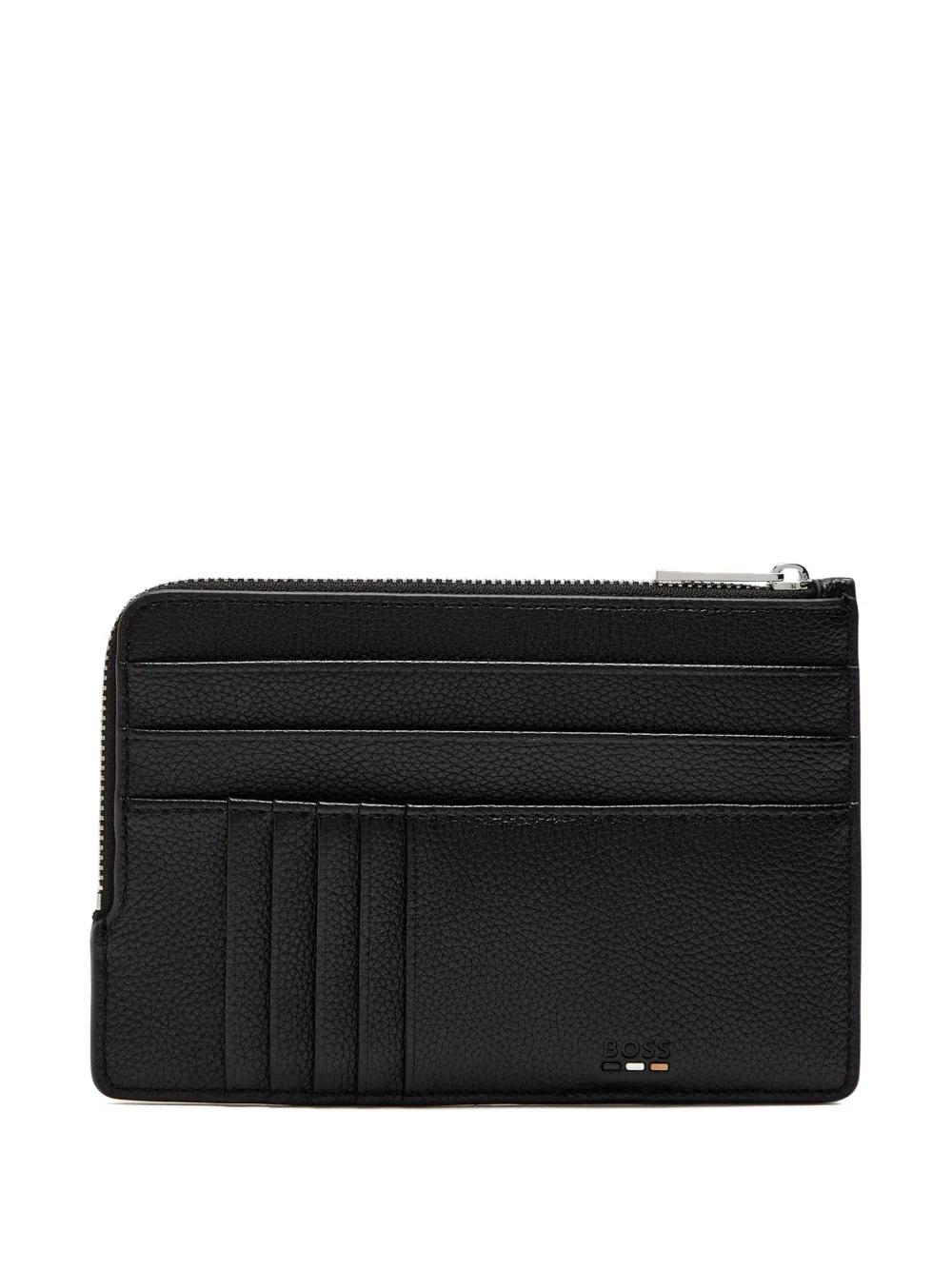 Hugo Boss Zip Cardholder Wallet In Black
