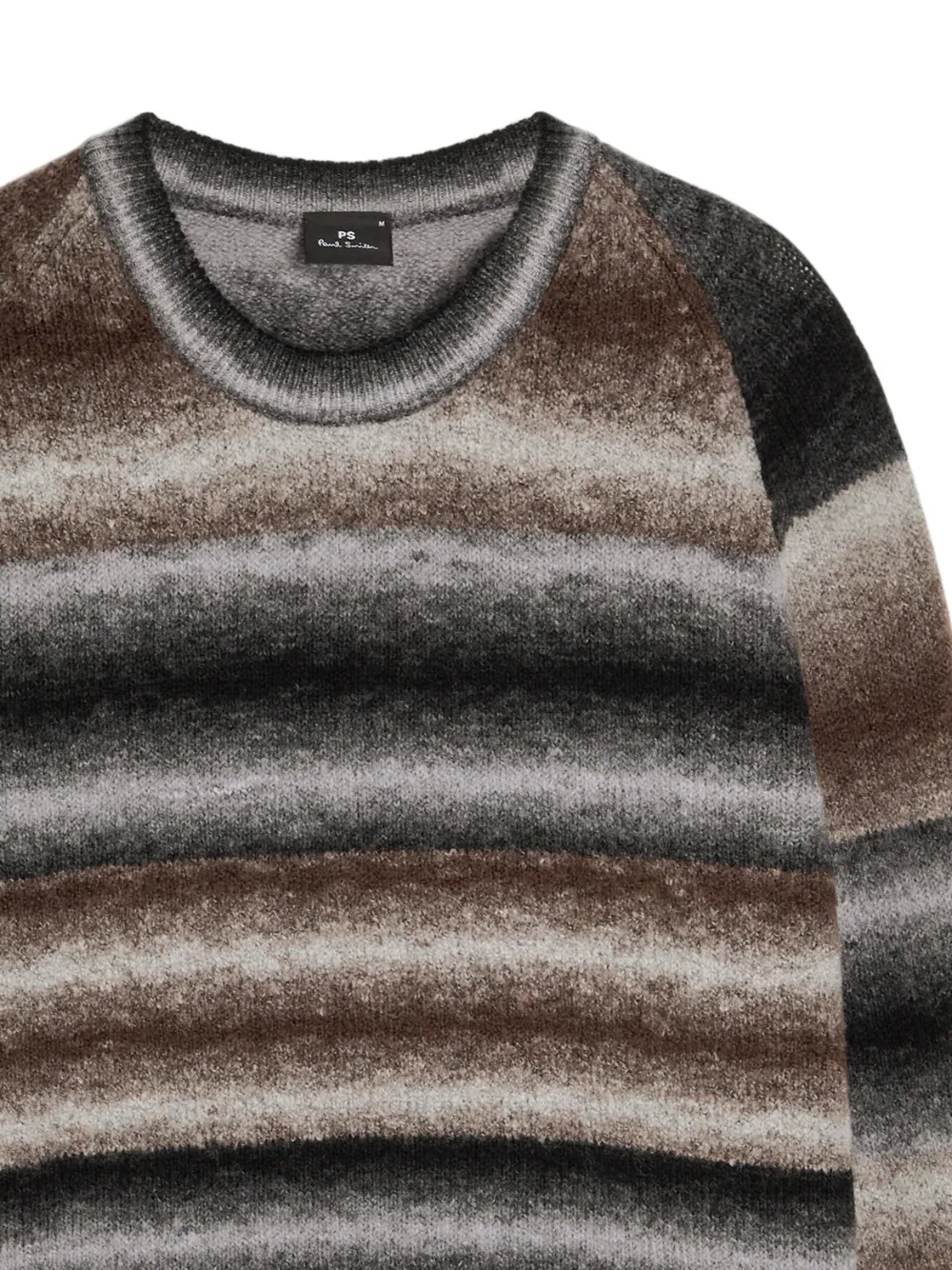 PS Paul Smith Gestreepte trui met ronde hals - Bruin