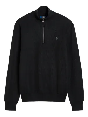 Polo by Ralph Lauren ジップアップ トレーナー M Polo Ralph Lauren logo-embroidered Sweatshirt | Black | FARFETCH