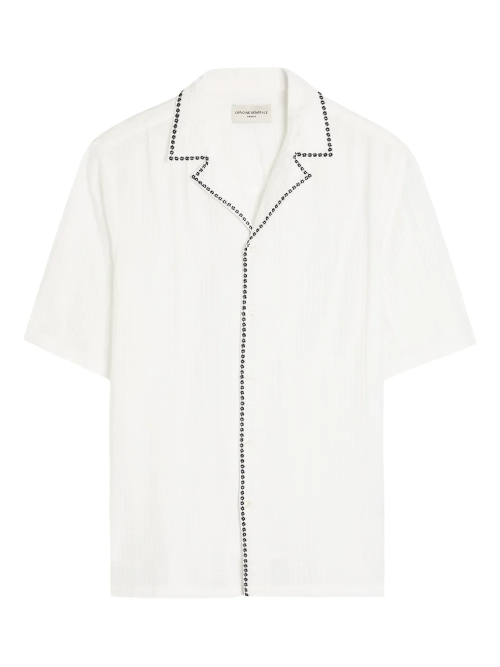 Officine Generale Eren embroidered shirt - Weiß