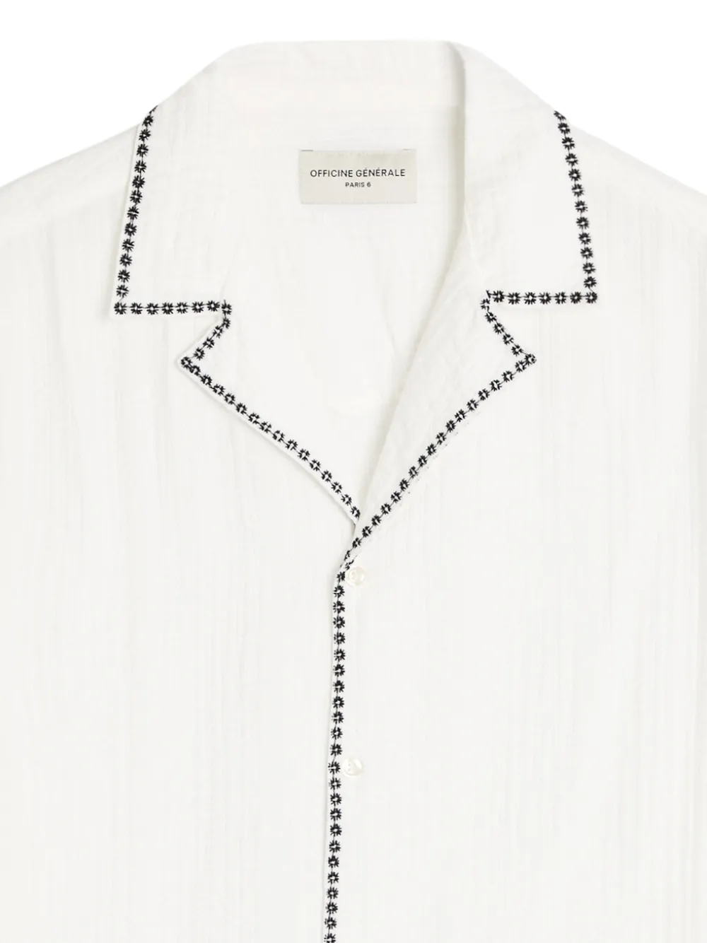 Officine Generale Eren overhemd met borduurwerk - Wit