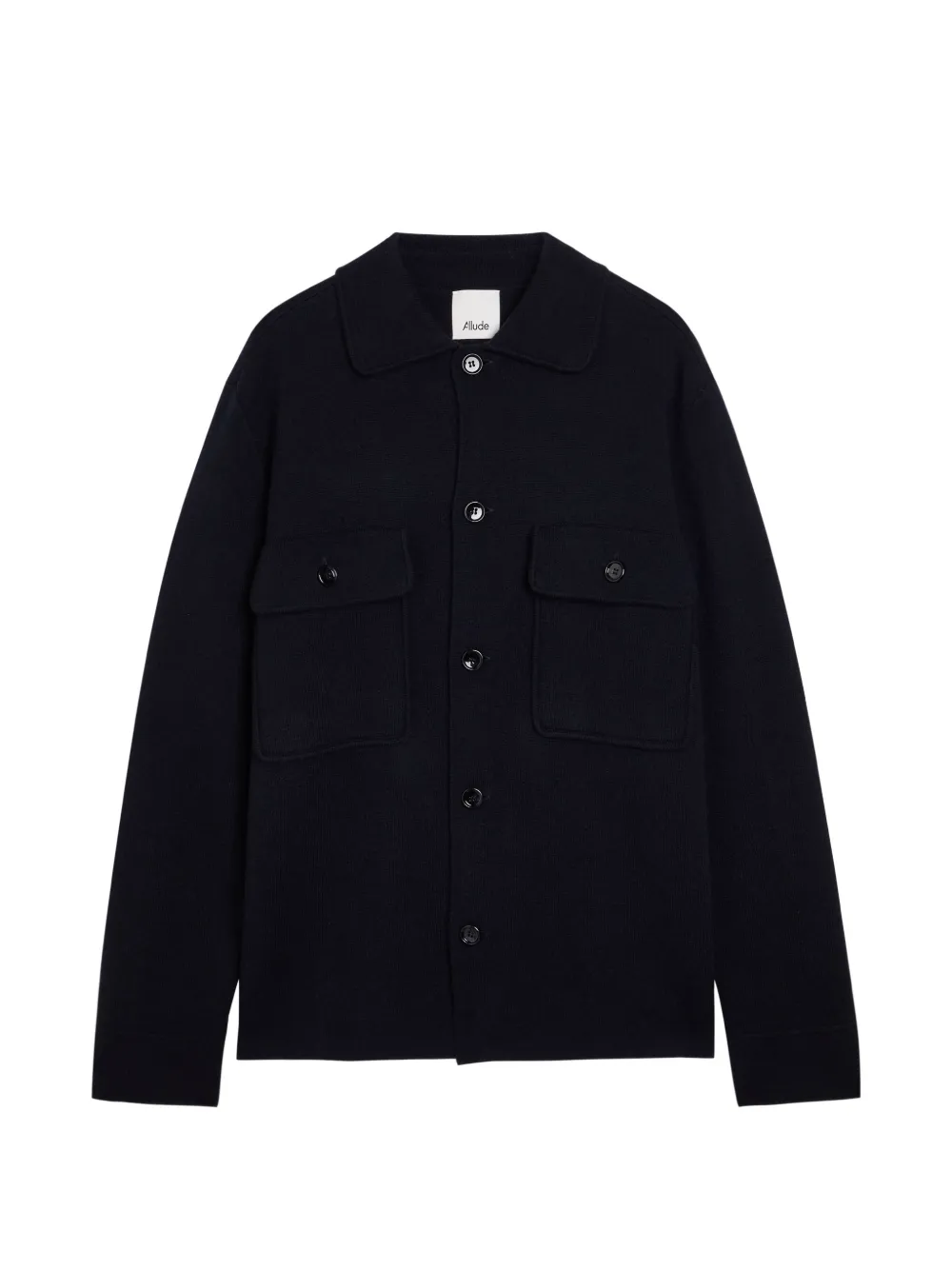 Allude chest-pocket buttoned overshirt - Nero