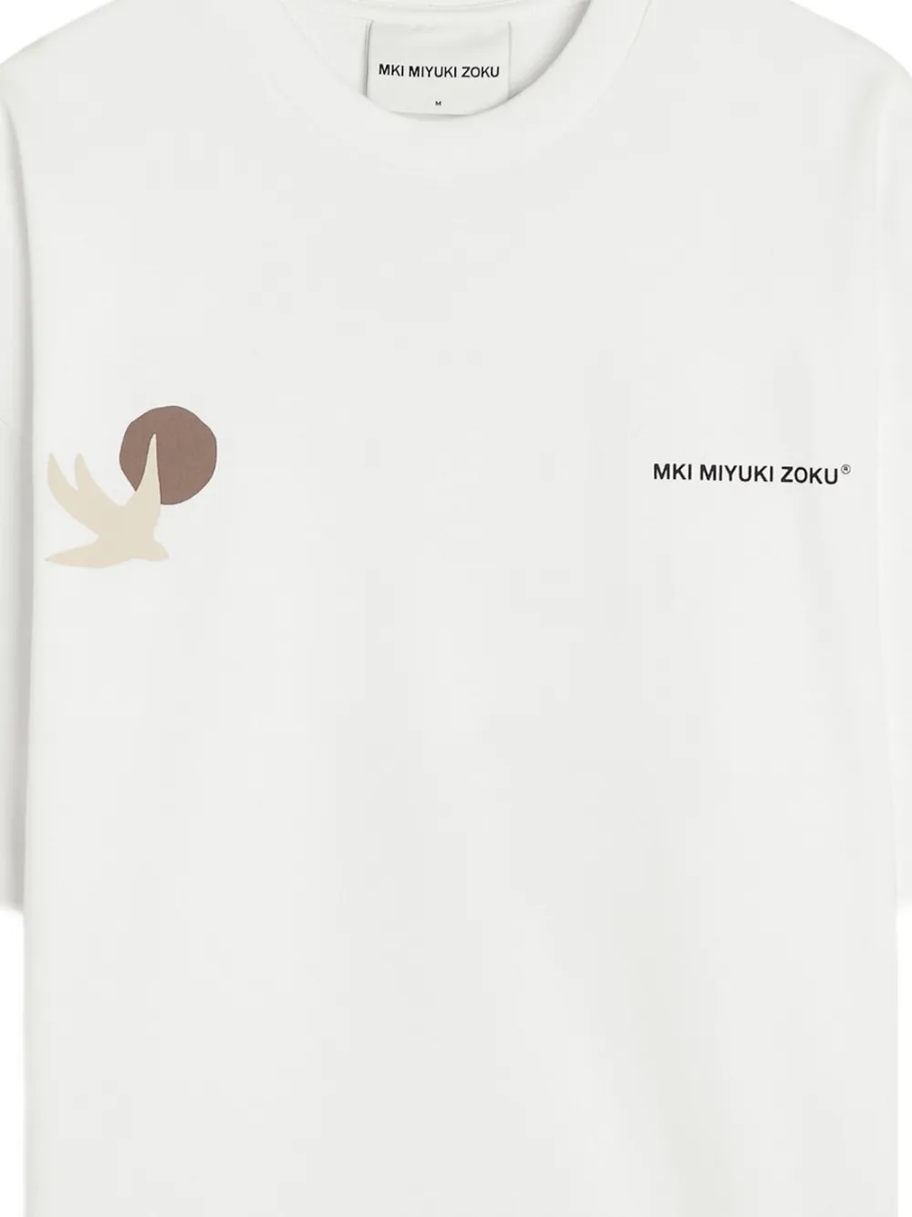 MKI Miyuki Zoku T-shirt met zwaluwprint - Wit