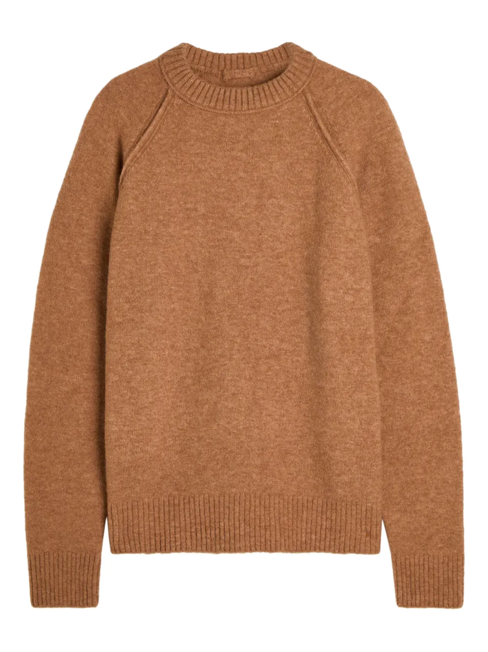 Ten C raglan-sleeve crew-neck sweater - Braun