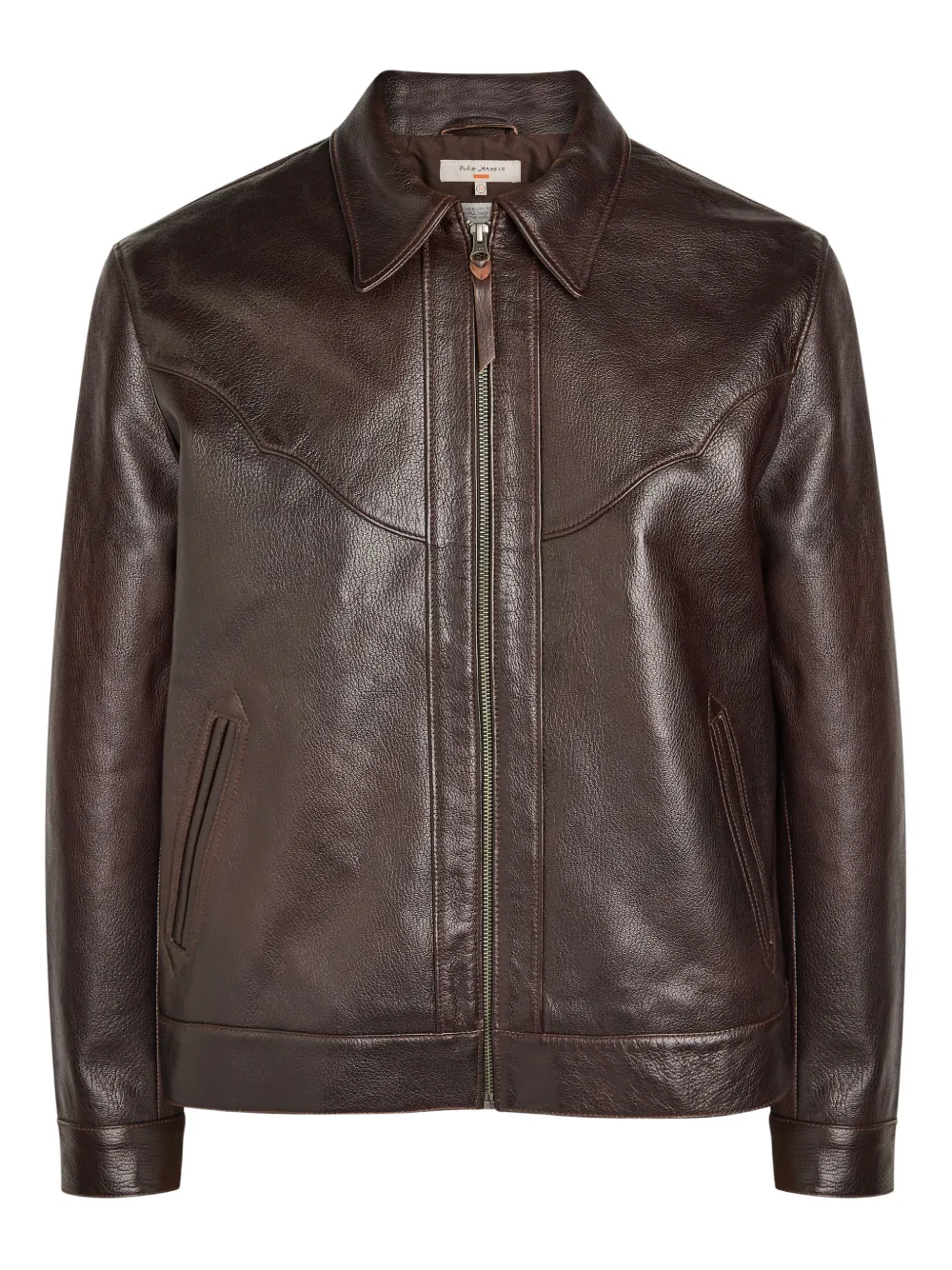 Nudie Jeans Giacca Joppe con zip - Marrone