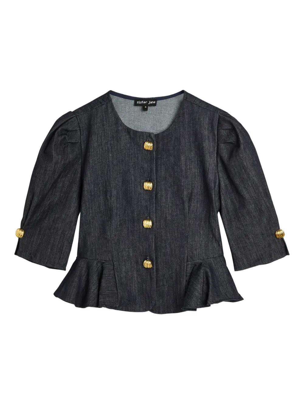 Sister Jane Blusa Curio con balza - Nero