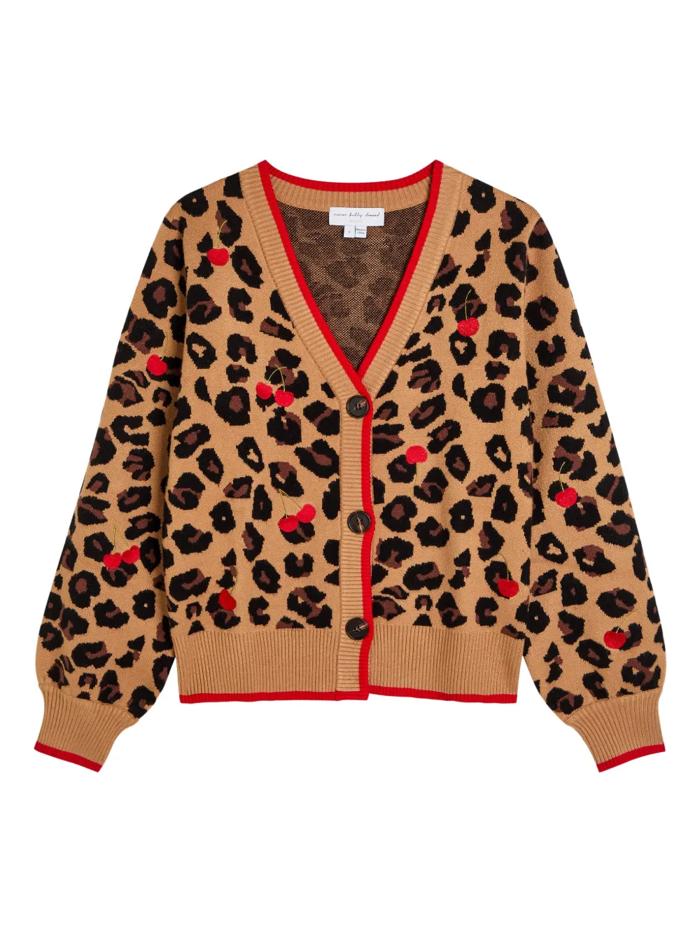 NEVER FULLY DRESSED Cardigan Cherry leopardato - Toni neutri