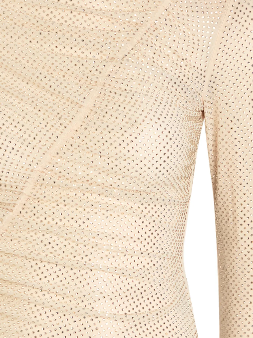 Self-Portrait Verfraaiide top met lange mouwen - Beige