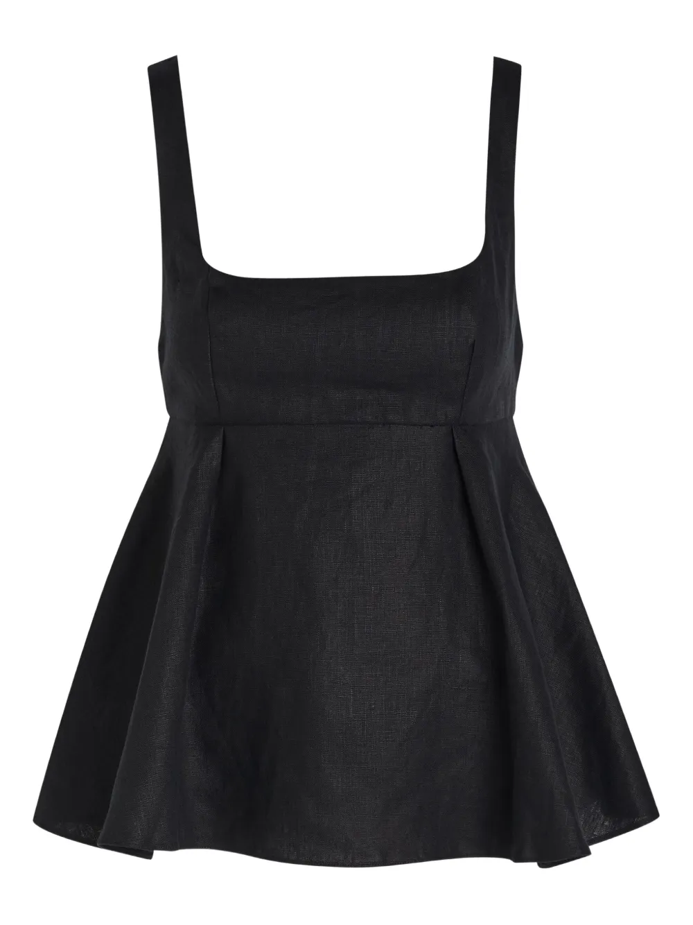 Faithfull the Brand Top Ellie con scollo squadrato - Nero