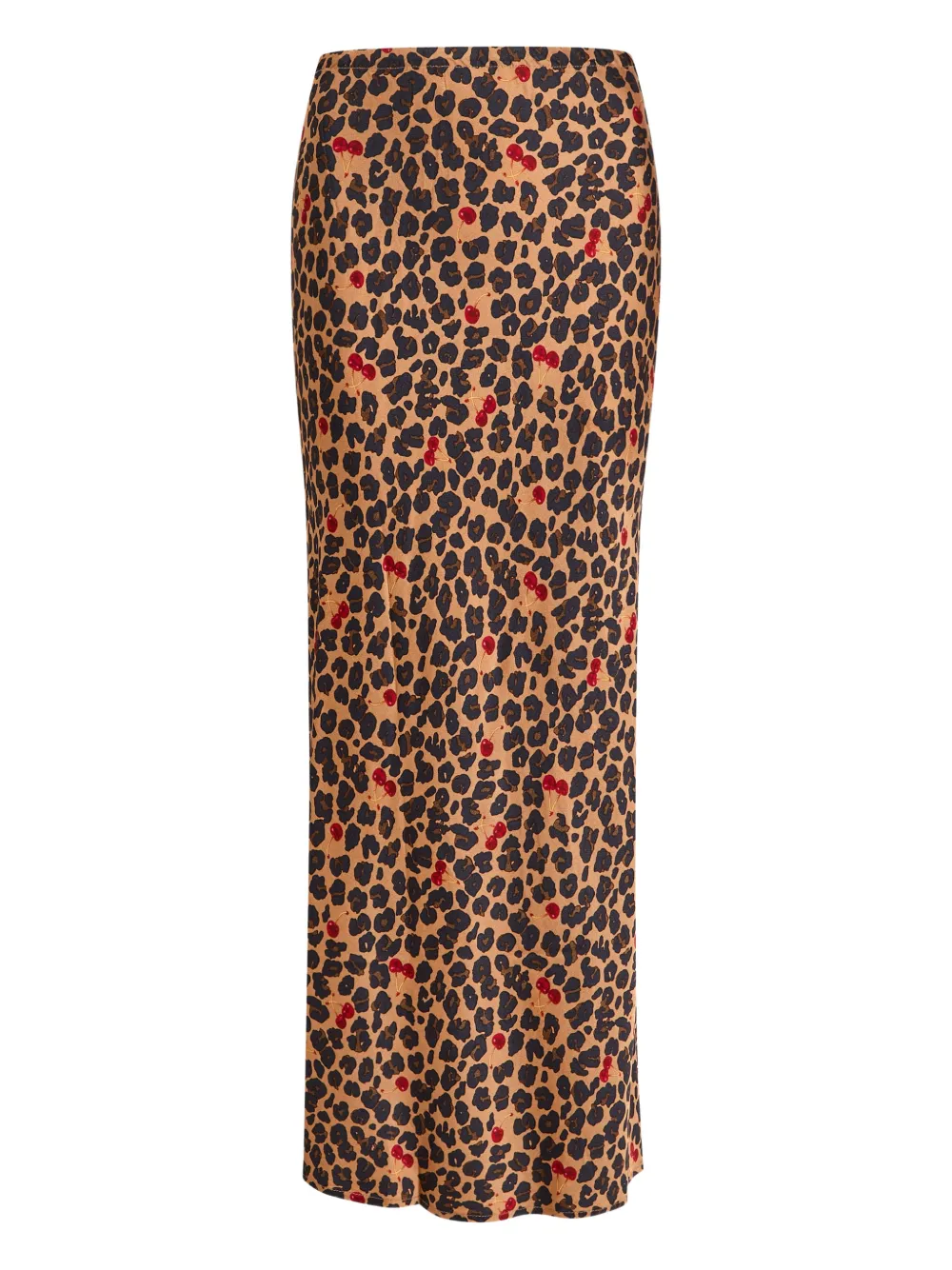 NEVER FULLY DRESSED Dorris animal-print midi skirt - Braun