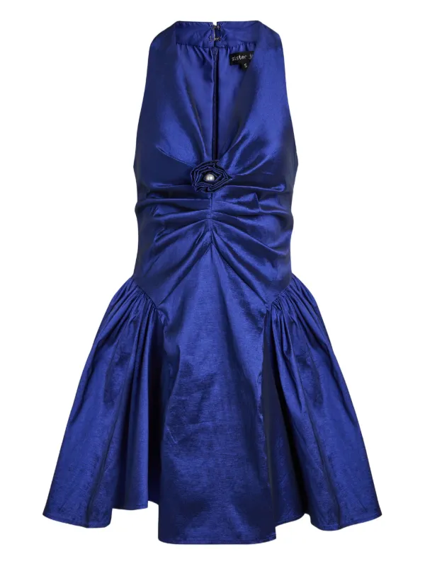 blue sister jane dress Sister Jane exclusive bubble hem midaxi dress in midnight bow print
