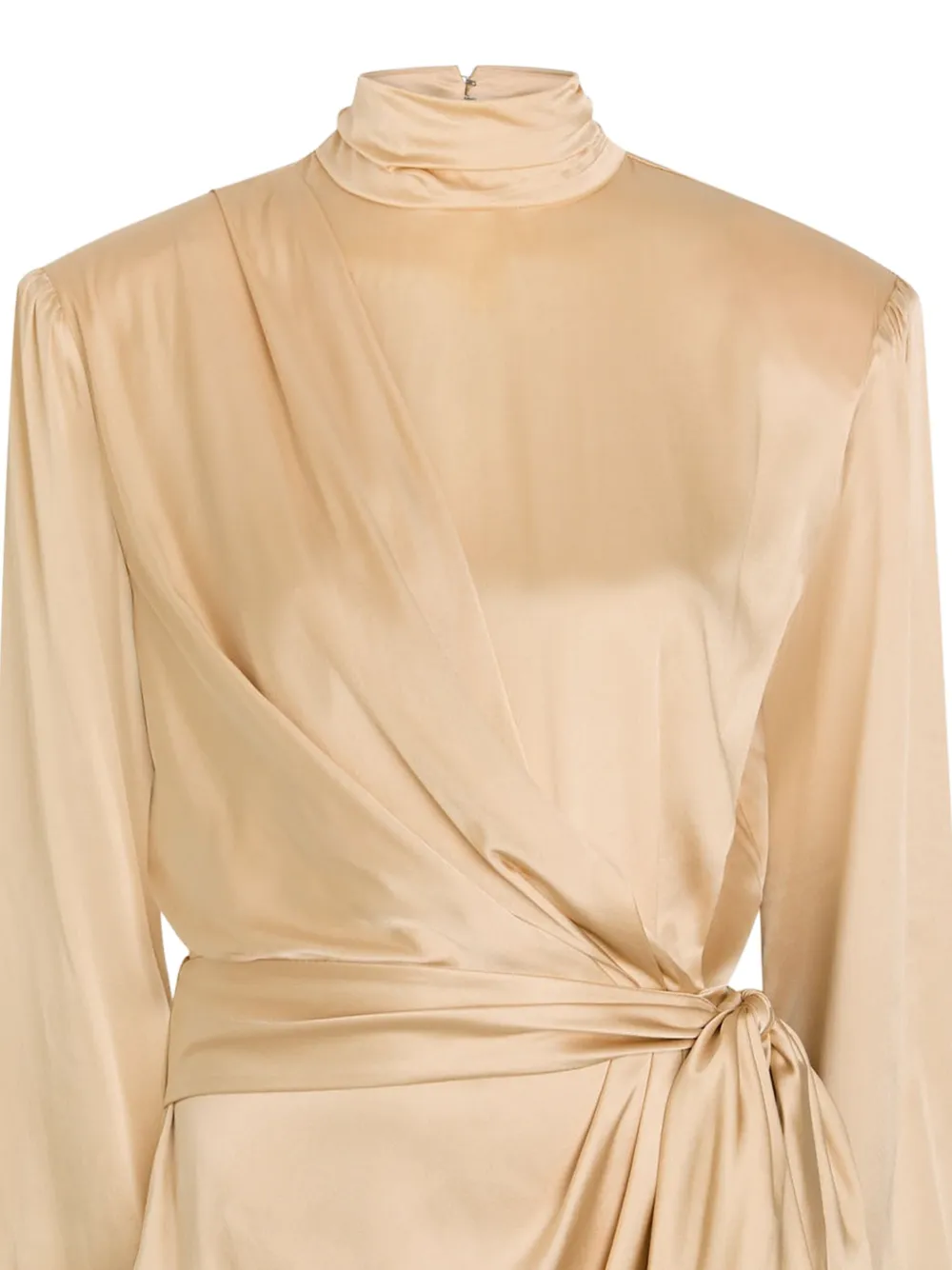  Ronny Kobo Imara Draped Knot Mini Dress - Neutrals 