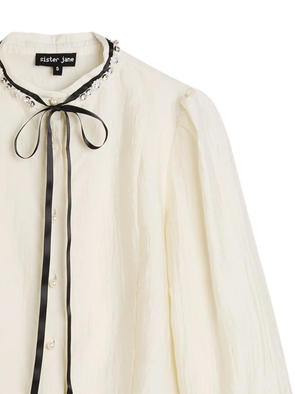 Sister Jane Encore blouse verfraaid met kristallen - Wit