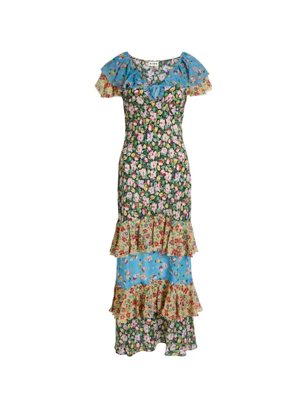 rixo floral midi dress Rixo Floral Belted Midi Dress