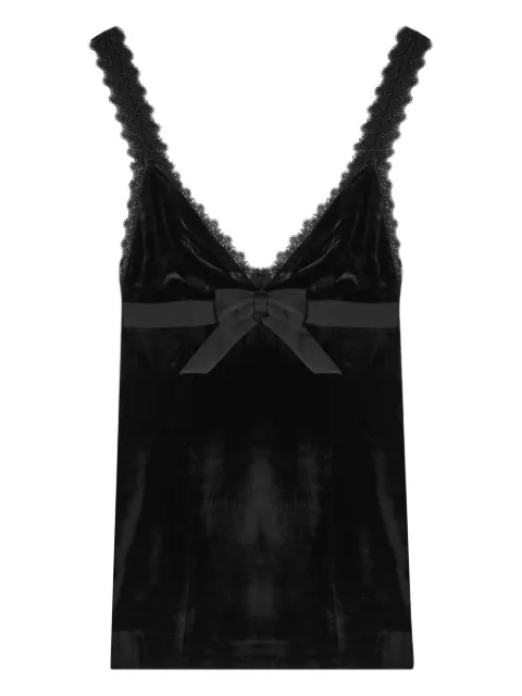 Ronny Kobo lace bow mini dress