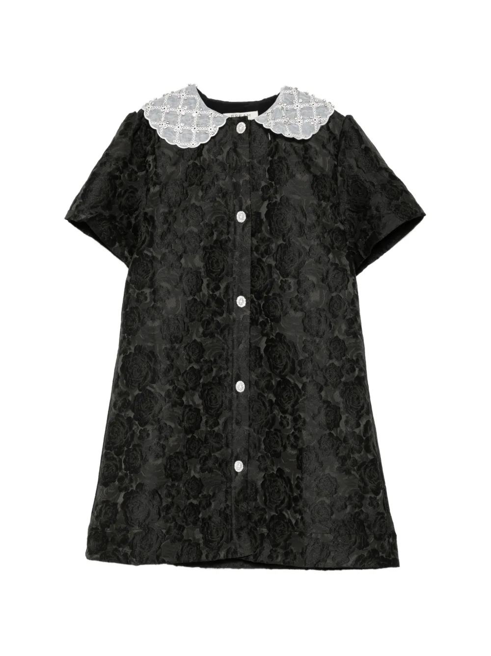 Sister Jane round-collar buttoned dress - Schwarz