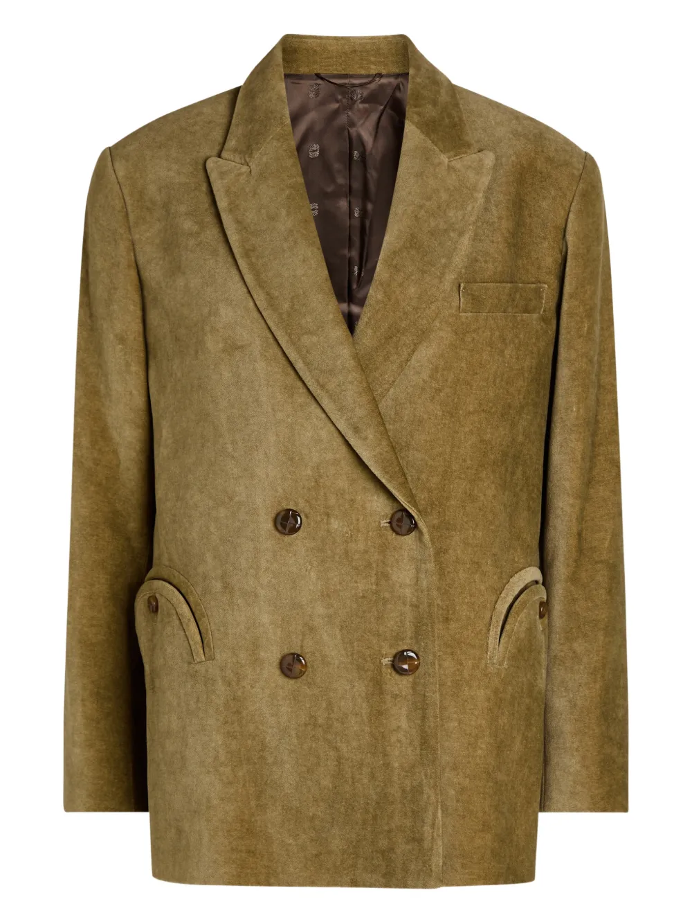 Blazé Milano Blazer doppiopetto con revers a lancia - Marrone