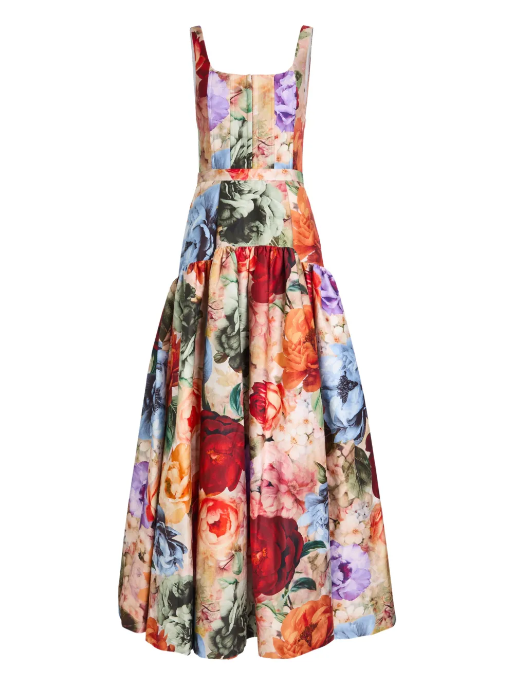 alice + olivia Abito lungo Diana plissettato - Toni neutri