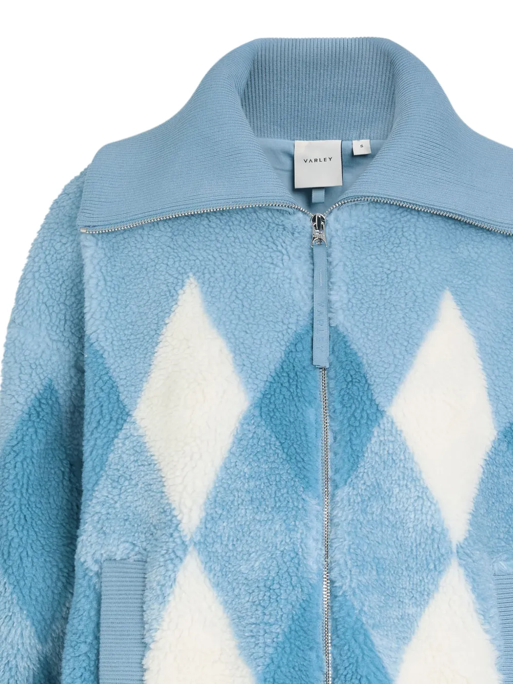  Varley Franca Argyle Zip Jacket - Blue 