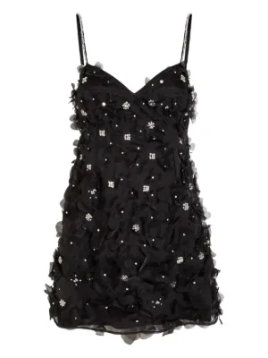 Blumarine floral-lace Mini Dress | Black | FARFETCH