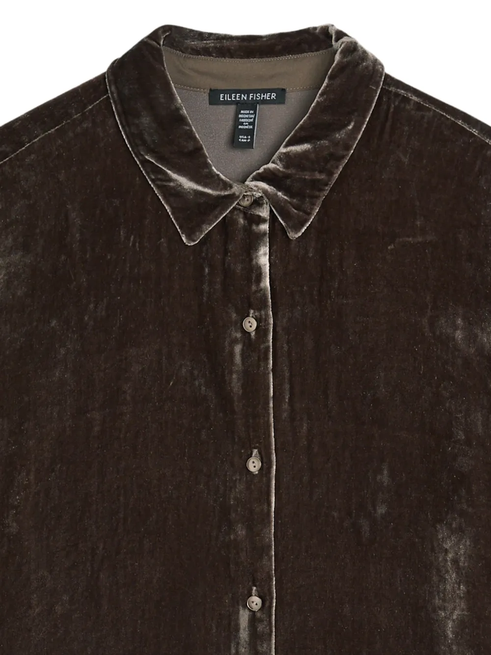  Eileen Fisher Velour Shirt - Brown 