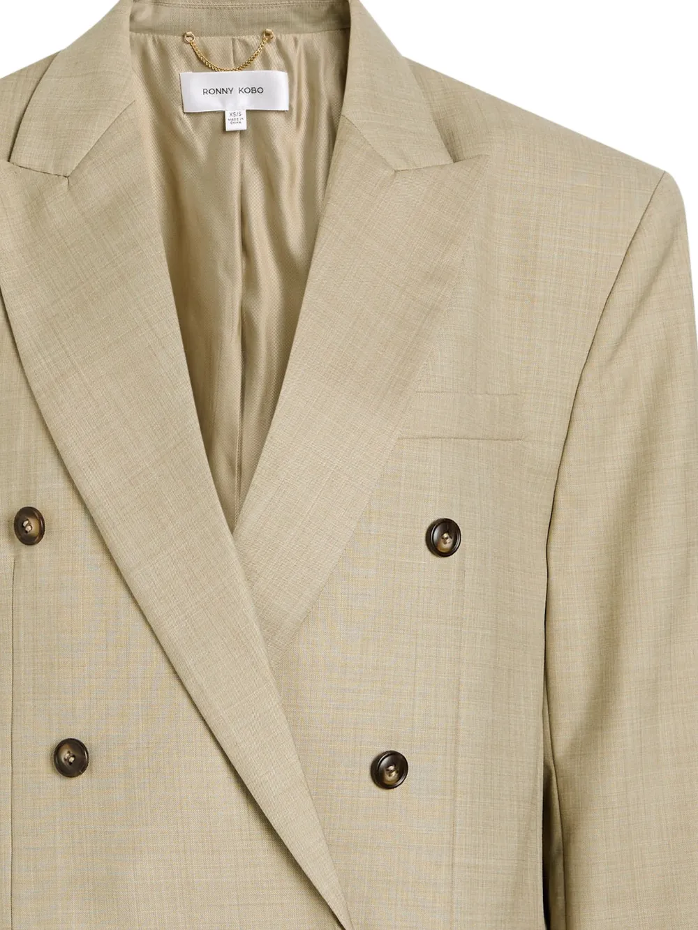  Ronny Kobo 1988 Double-breasted Blazer - Neutrals 