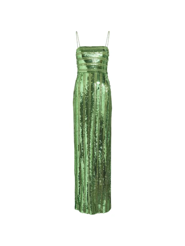 galvan green sequin dress Rent Galvan Green Stargaze Sequin Dress main image 0
