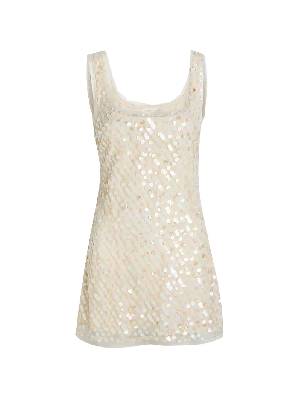 LoveShackFancy Calise sequin-embellished mini dress - Toni neutri
