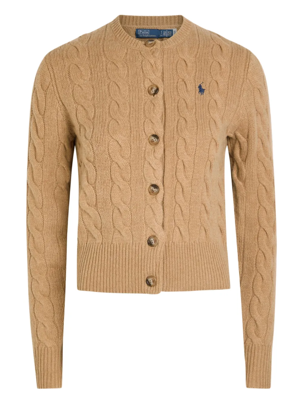 Polo Ralph Lauren Cardigan in maglia a trecce con bottoni - Toni neutri