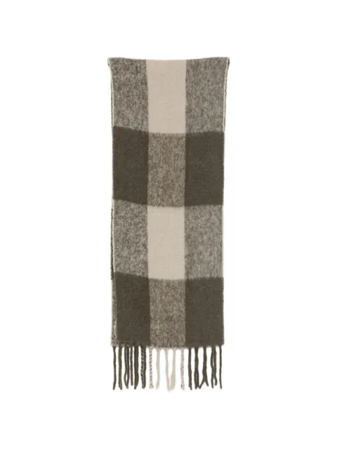 Eileen Fisher écharpe frangée à carreaux