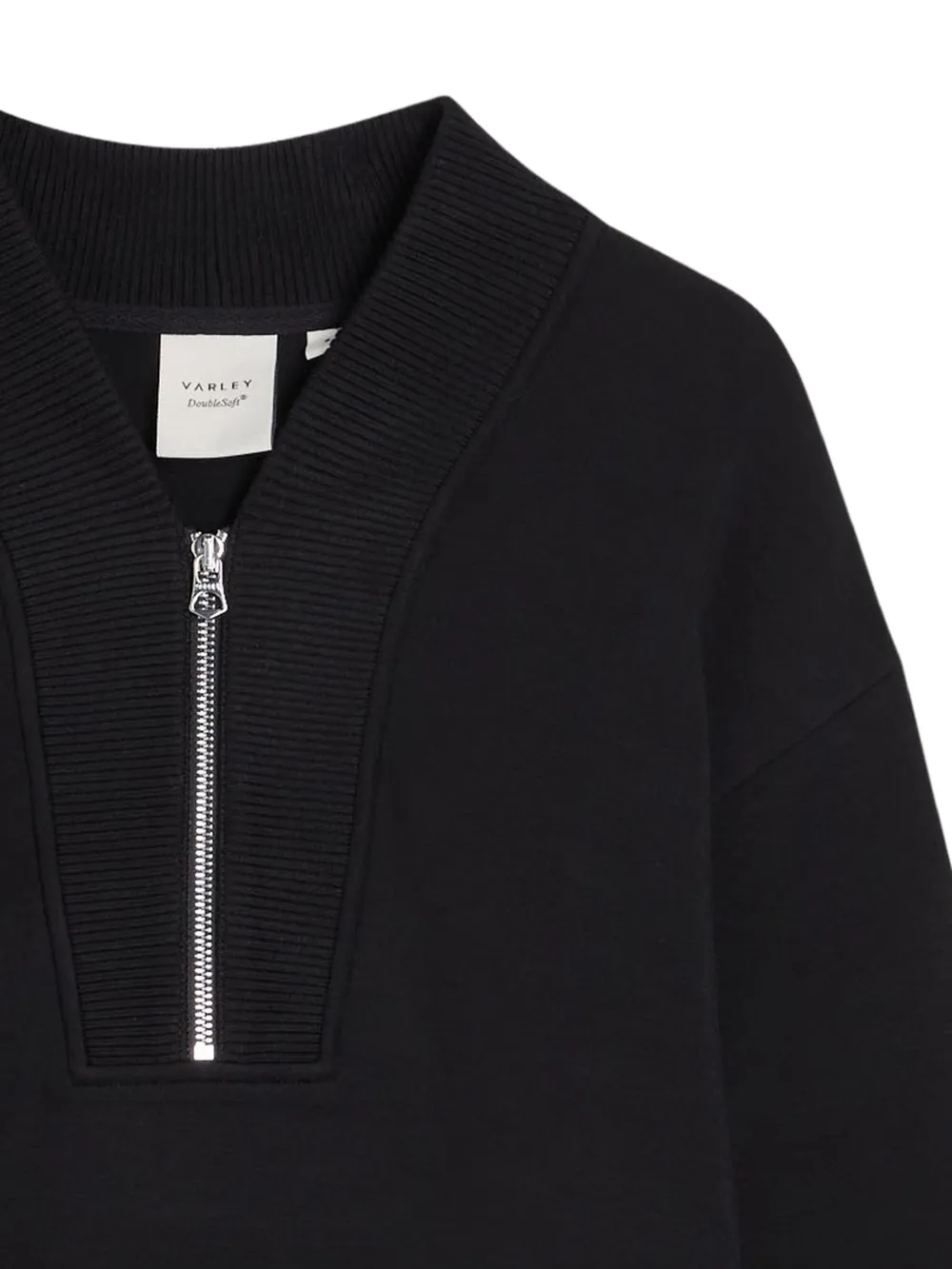  Varley Sally Zip V-neck Sweater - Black 