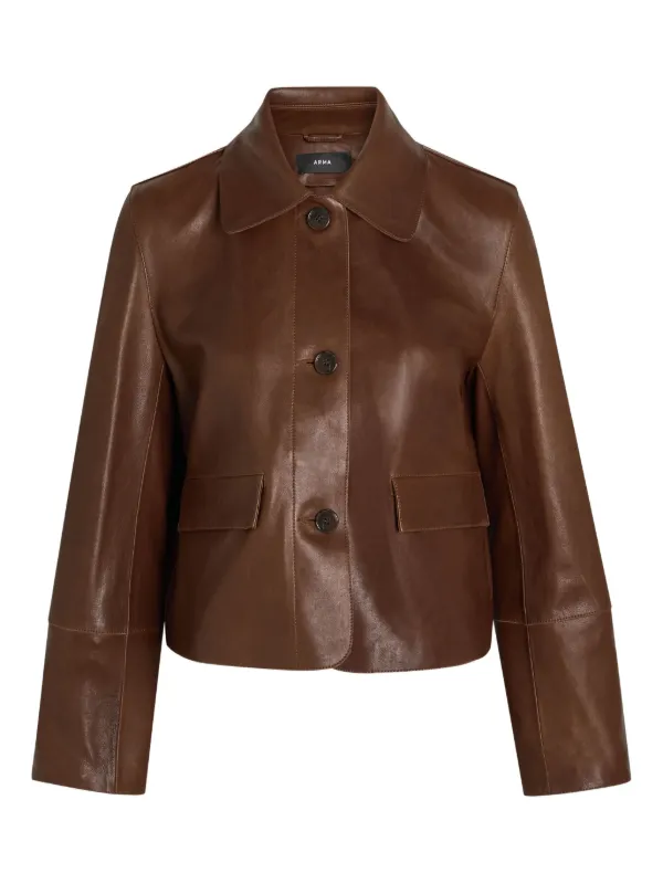 Arma Button-fastening Pocket-chest Jacket in Brown