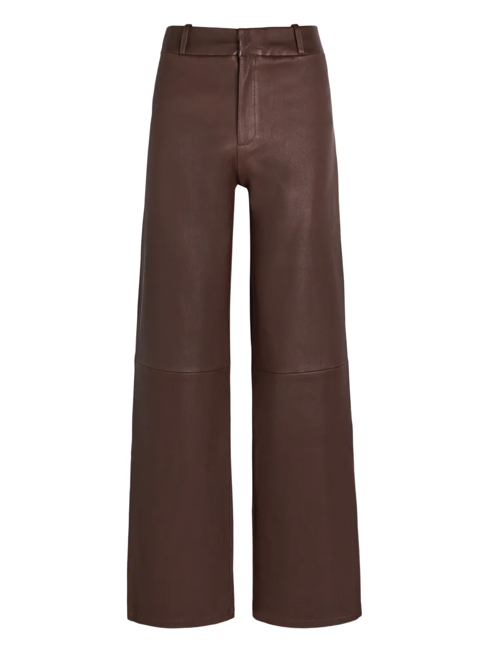 Arma Marina wide-leg leather trousers - Braun